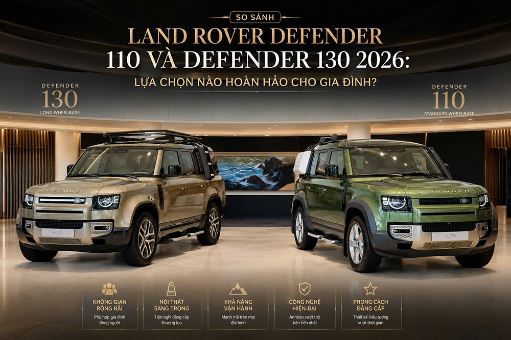 So Sánh Land Rover Defender 110 Và Defender 130 2026